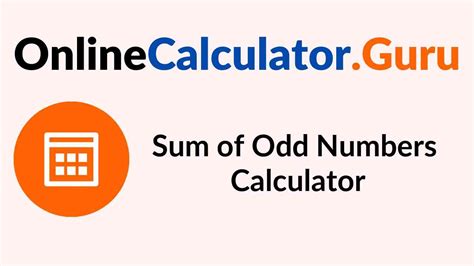 Odd Numbers Calculator .
